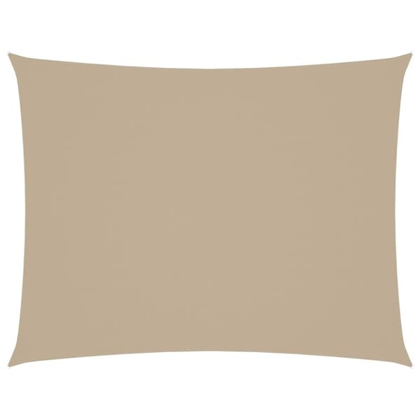vidaXL solsejl 5x6 m rektangulær oxfordstof beige