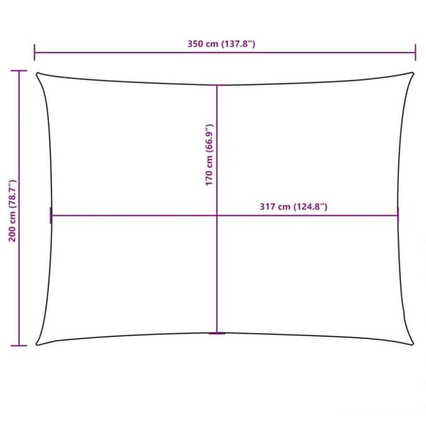 vidaXL solsejl 2x3,5 m rektangulær oxfordstof beige