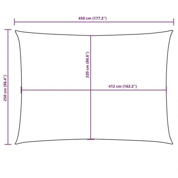 vidaXL Aurinkopurje Oxford-kangas suorakaide 2,5x4,5 m beige