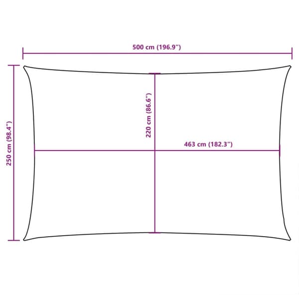 vidaXL Aurinkopurje Oxford-kangas suorakaide 2,5x5 m harmaanruskea