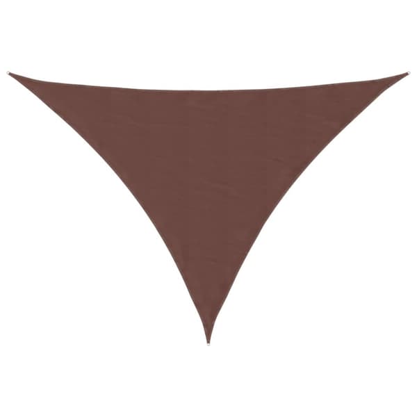 vidaXL solsejl 4x5x6,4 m trekantet oxfordstof brun