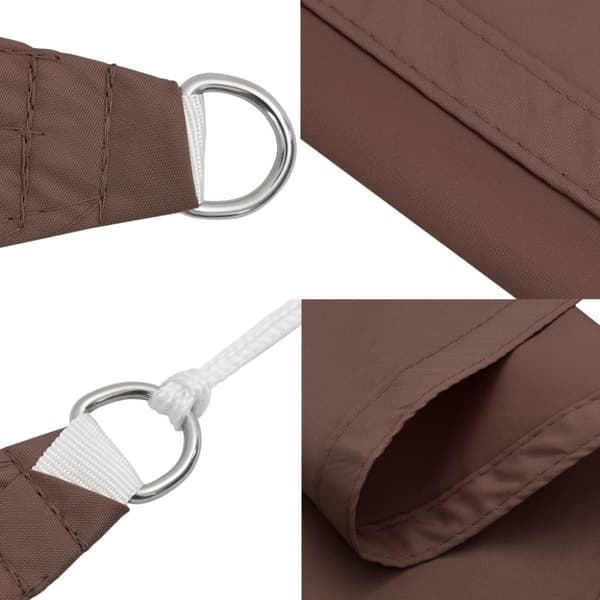 vidaXL Aurinkopurje Oxford-kangas kolmio 5x5x6 m ruskea