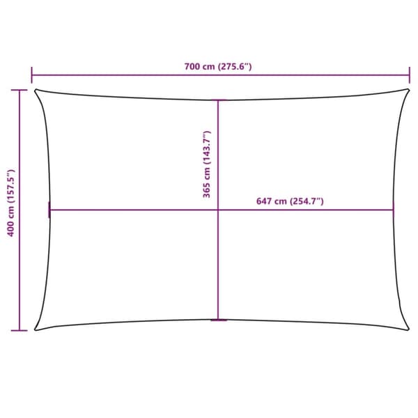 vidaXL Aurinkopurje Oxford-kangas suorakaide 4x7 m kerma