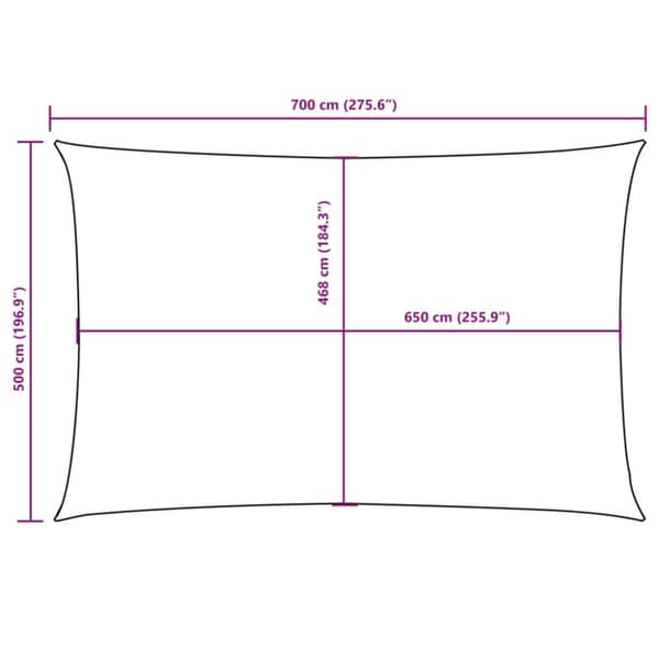 vidaXL Aurinkopurje Oxford-kangas suorakaide 5x7 m ruskea