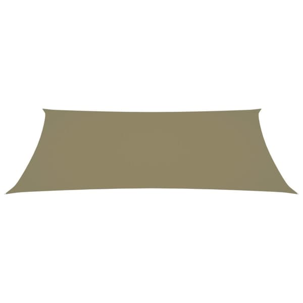 vidaXL solsejl 2x5 m rektangulær oxfordstof beige