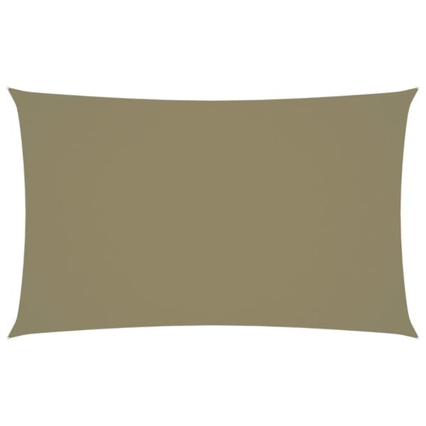 vidaXL solsejl 3x6 m rektangulær oxfordstof beige