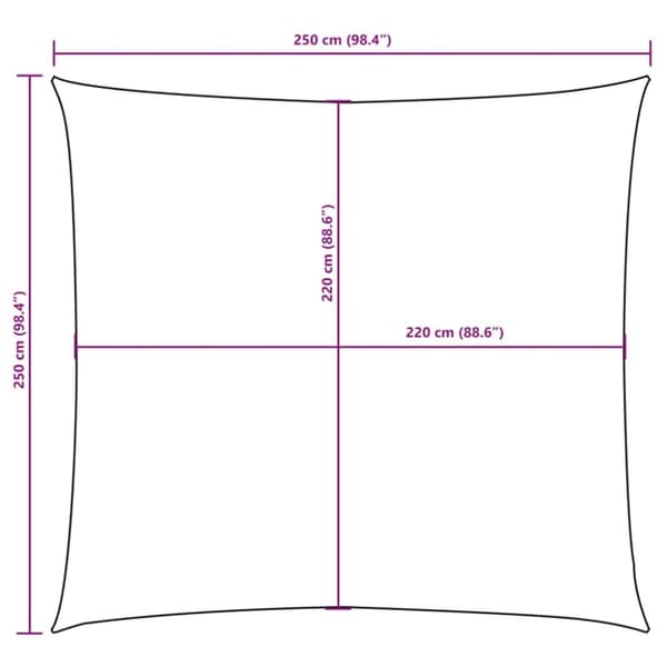 vidaXL Aurinkopurje Oxford kangas neliö 2,5x2,5 m terrakotta