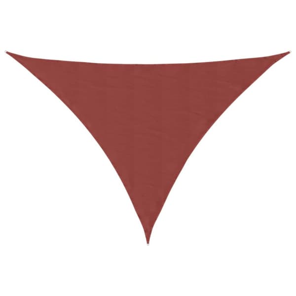 vidaXL Aurinkopurje Oxford-kangas kolmio 3,5x3,5x4,9 m terrakotta