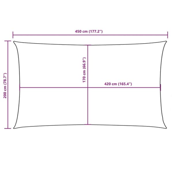 vidaXL Aurinkopurje Oxford-kangas suorakaide 2x4,5 m harmaanruskea