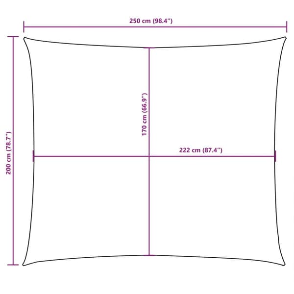 vidaXL Aurinkopurje Oxford-kangas suorakaide 2x2,5 m beige