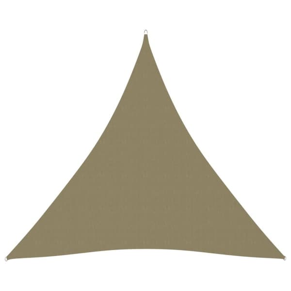 vidaXL solsejl 4,5x4,5x4,5 m oxfordstof trekantet beige