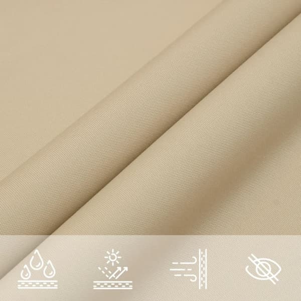 vidaXL solsejl 4,5x4,5x4,5 m oxfordstof trekantet beige