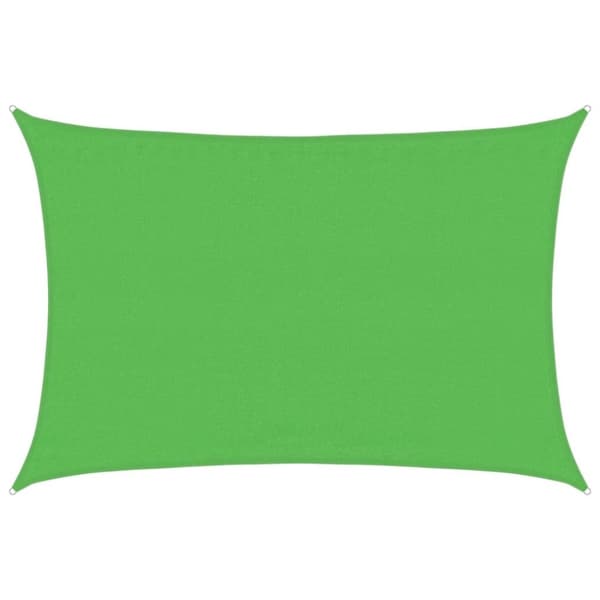 vidaXL Solseil 160 g/m² lysegrønn 3,5x4,5 m HDPE