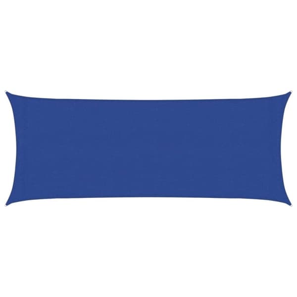 vidaXL Solseil 160 g/m² blå 2x5 m HDPE