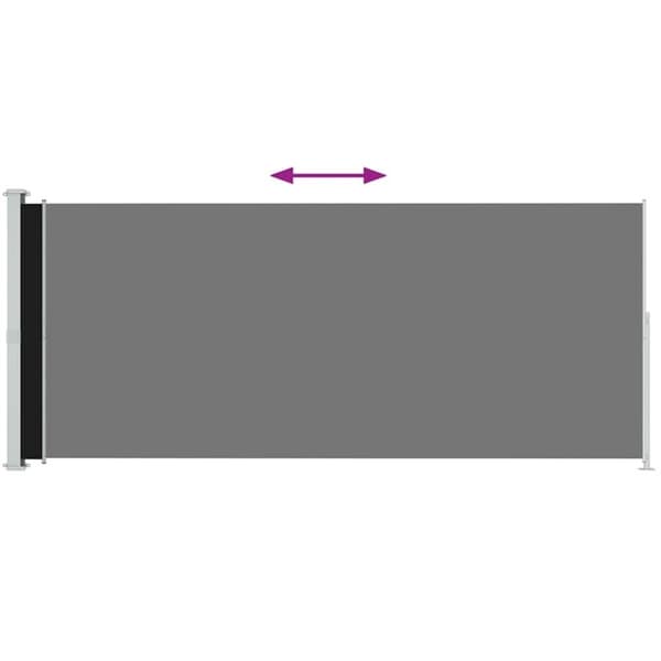 vidaXL Sisäänvedettävä terassin sivumarkiisi 200x500 cm musta