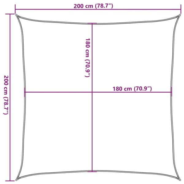 vidaXL Aurinkopurje 160 g/m² terrakotta 2x2 m HDPE