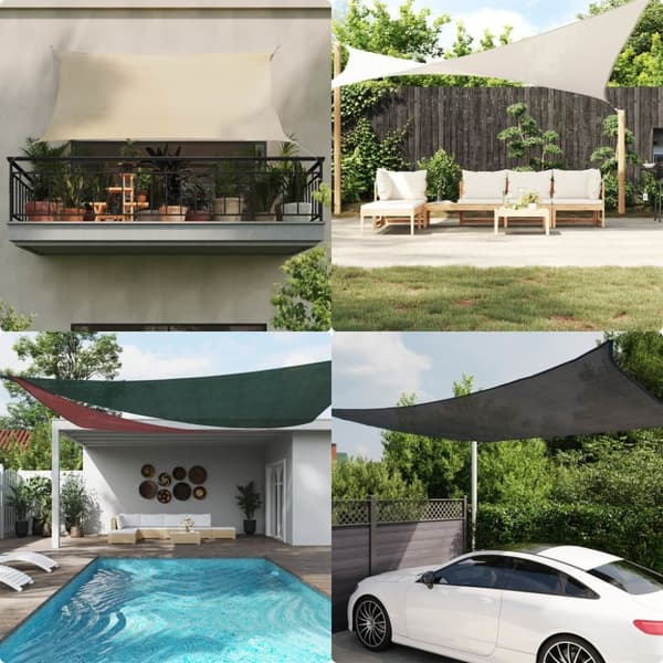 vidaXL Aurinkopurje 160 g/m² terrakotta 2x2 m HDPE