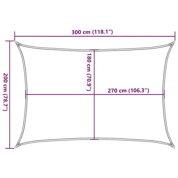 vidaXL solsejl 2x3 m 160 g/m² HDPE gråbrun