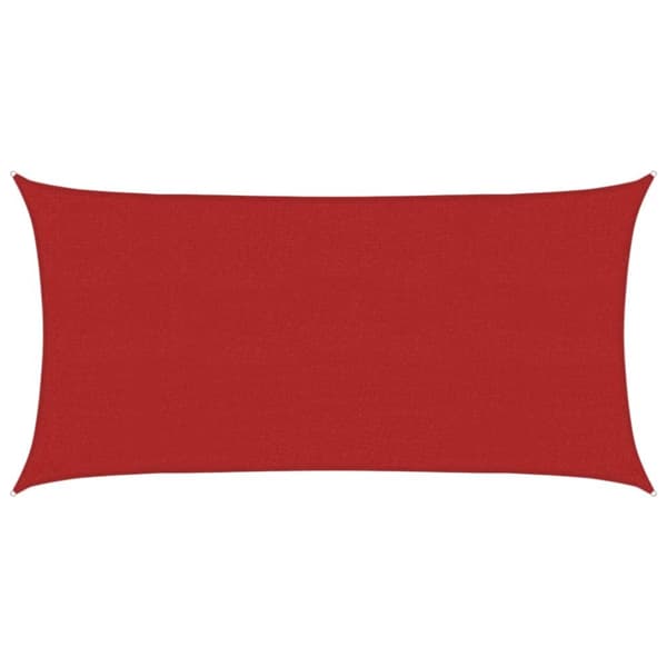 vidaXL Aurinkopurje 160 g/m² punainen 2x4 m HDPE