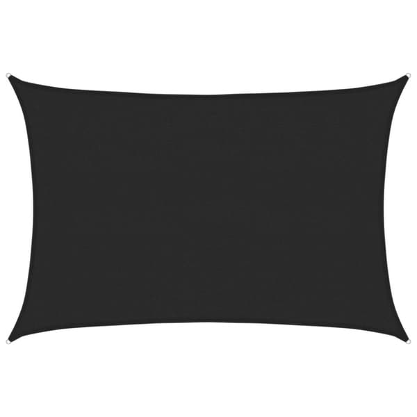 vidaXL Aurinkopurje 160 g/m² musta 3x4,5 m HDPE