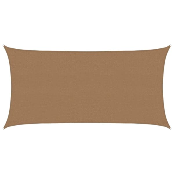 vidaXL Aurinkopurje 160 g/m² harmaanruskea 2,5x5 m HDPE