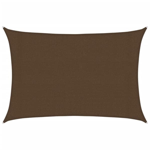 vidaXL Aurinkopurje 160 g/m² ruskea 3x5 m HDPE