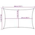 Miniatyrbilde 11 av 11: vidaXL Solseil 160 g/m² mørkegrønn 2x3 m HDPE