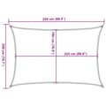 Miniatyrbilde 11 av 11: vidaXL Solseil 160 g/m² svart 2x2,5 m HDPE