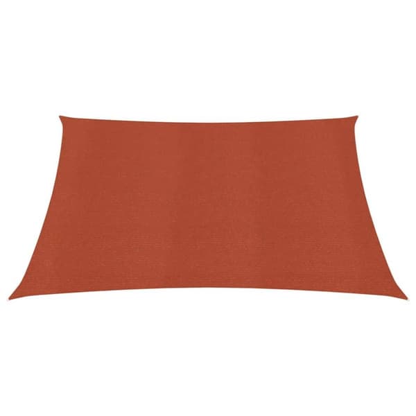 vidaXL Solseil 160 g/m² terrakotta 6x6 m HDPE