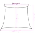 Miniatyrbilde 11 av 11: vidaXL Solseil 160 g/m² svart 3/4x3 m HDPE