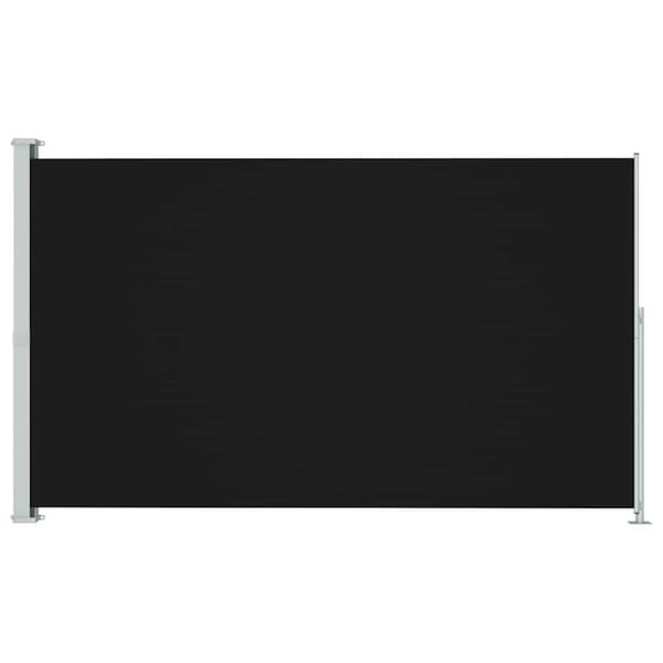 vidaXL Sisäänvedettävä terassin sivumarkiisi 220x300 cm musta
