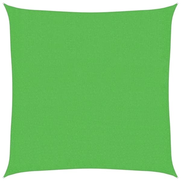 vidaXL solsejl 3,6x3,6 m 160 g/m² HDPE lysegrøn