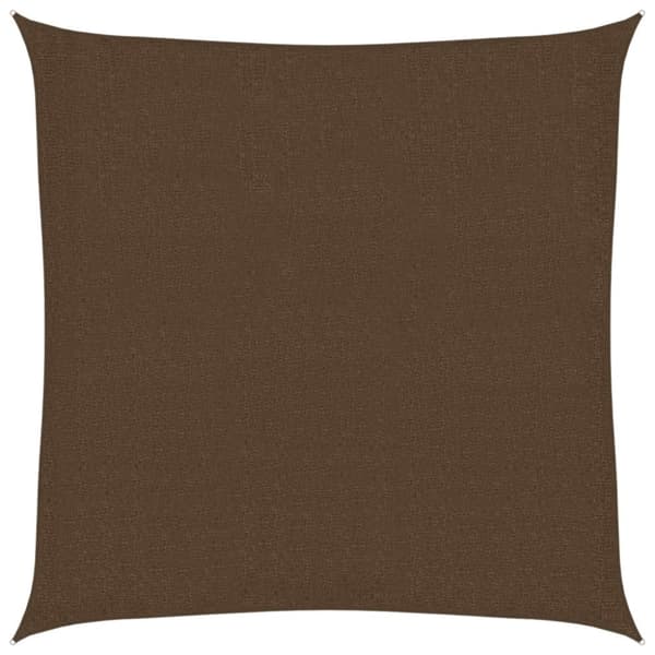 vidaXL solsejl 3x3 m 160 g/m² HDPE brun
