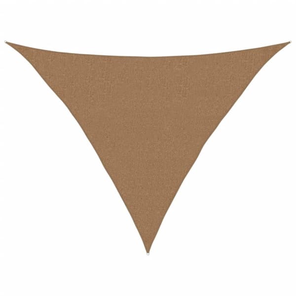vidaXL solsejl 160 g/m² 2,5x2,5x3,5 m HDPE gråbrun