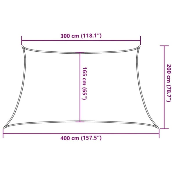 vidaXL Aurinkopurje 160 g/m² musta 3/4x2 m HDPE