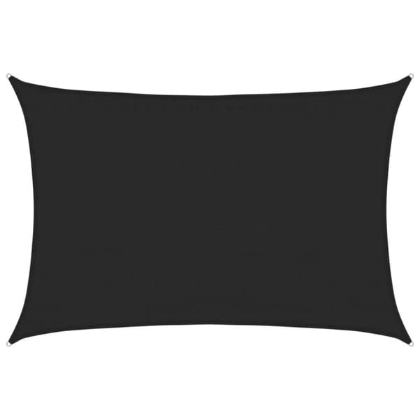 vidaXL solsejl 160 g/m² 3,5x5 m HDPE sort