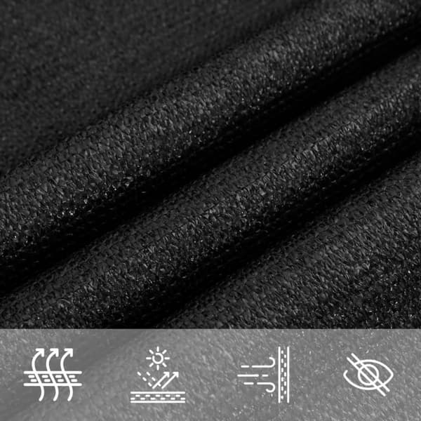 vidaXL solsejl 3/4x3 m 160 g/m² HDPE sort