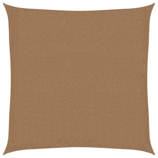 vidaXL solsejl 2x2 m 160 g/m² HDPE gråbrun