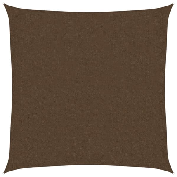 vidaXL solsejl 2,5x2,5 m 160 g/m² HDPE brun