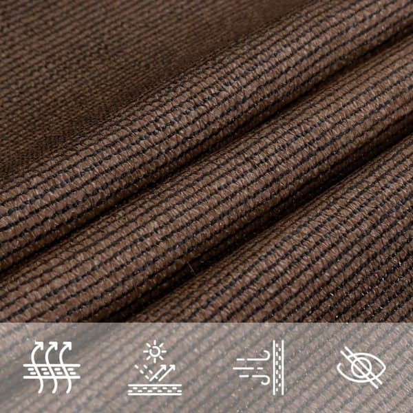 vidaXL solsejl 2,5x2,5 m 160 g/m² HDPE brun