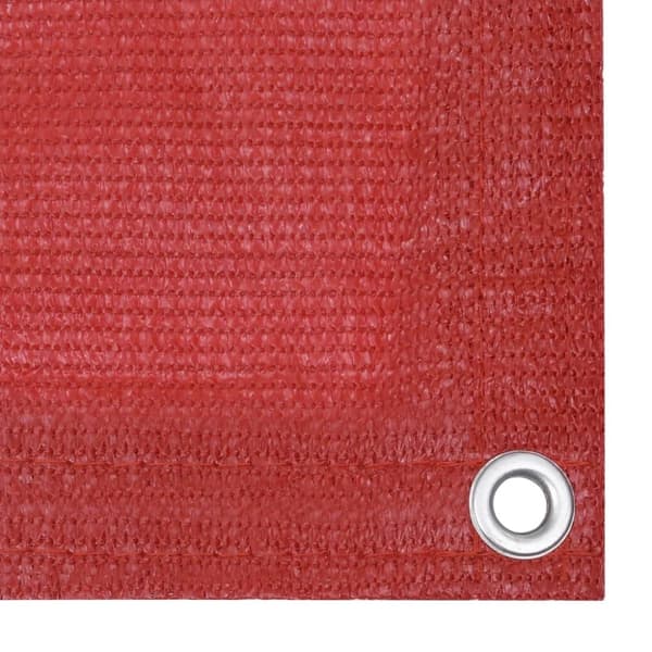 vidaXL Balkongskjerm rød 90x300 cm HDPE
