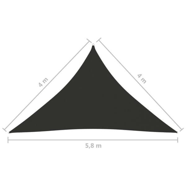 vidaXL Aurinkopurje Oxford-kangas kolmio 4x4x5,8 m antrasiitti