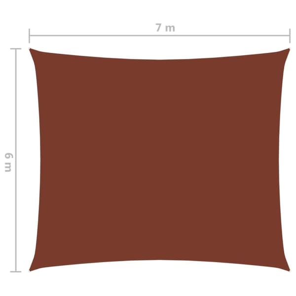 vidaXL Aurinkopurje Oxford kangas suorakaide 6x7m terrakotta