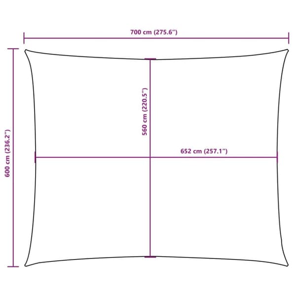 vidaXL Aurinkopurje Oxford kangas suorakaide 6x7m terrakotta