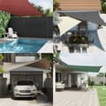 Miniatyrbillede 4 af 11: vidaXL solsejl 5x8 m oxfordstof rektangulær antracitgrå