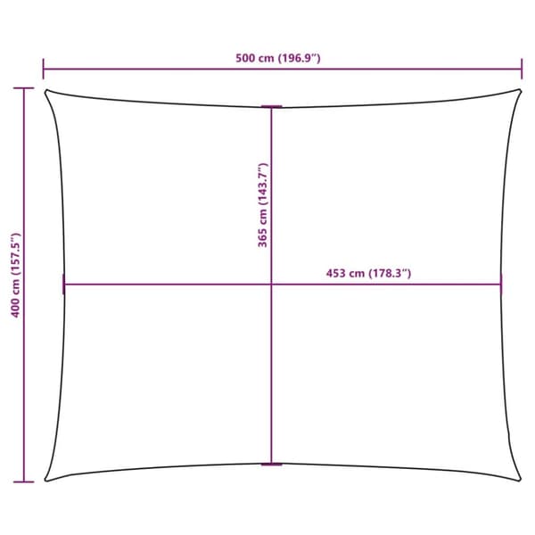 vidaXL Aurinkopurje Oxford-kangas suorakaide 4x5 m harmaanruskea