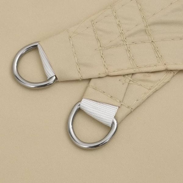 vidaXL solsejl 5x7x7 m trekantet oxfordstof beige