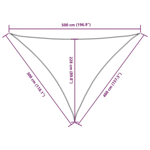 vidaXL Aurinkopurje Oxford-kangas kolmio 3x4x5 m antrasiitti