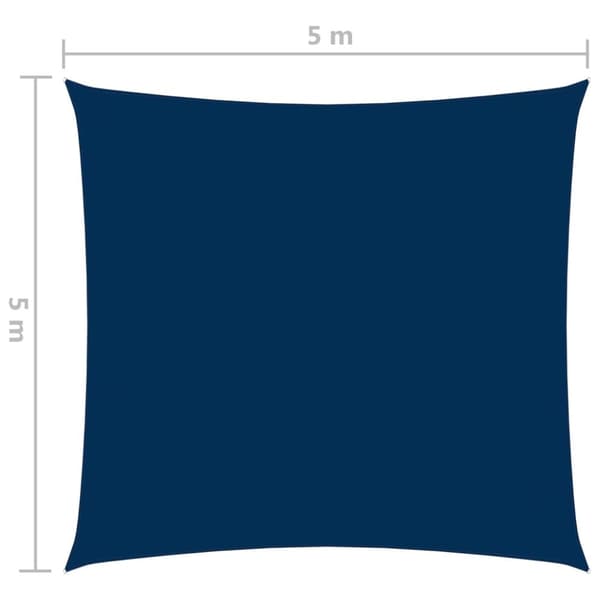 vidaXL Solseil oxfordstoff kvadratisk 5x5 m blå
