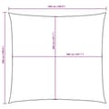 Miniatyrbilde 9 av 10: vidaXL Solseil oxfordstoff kvadratisk 5x5 m beige